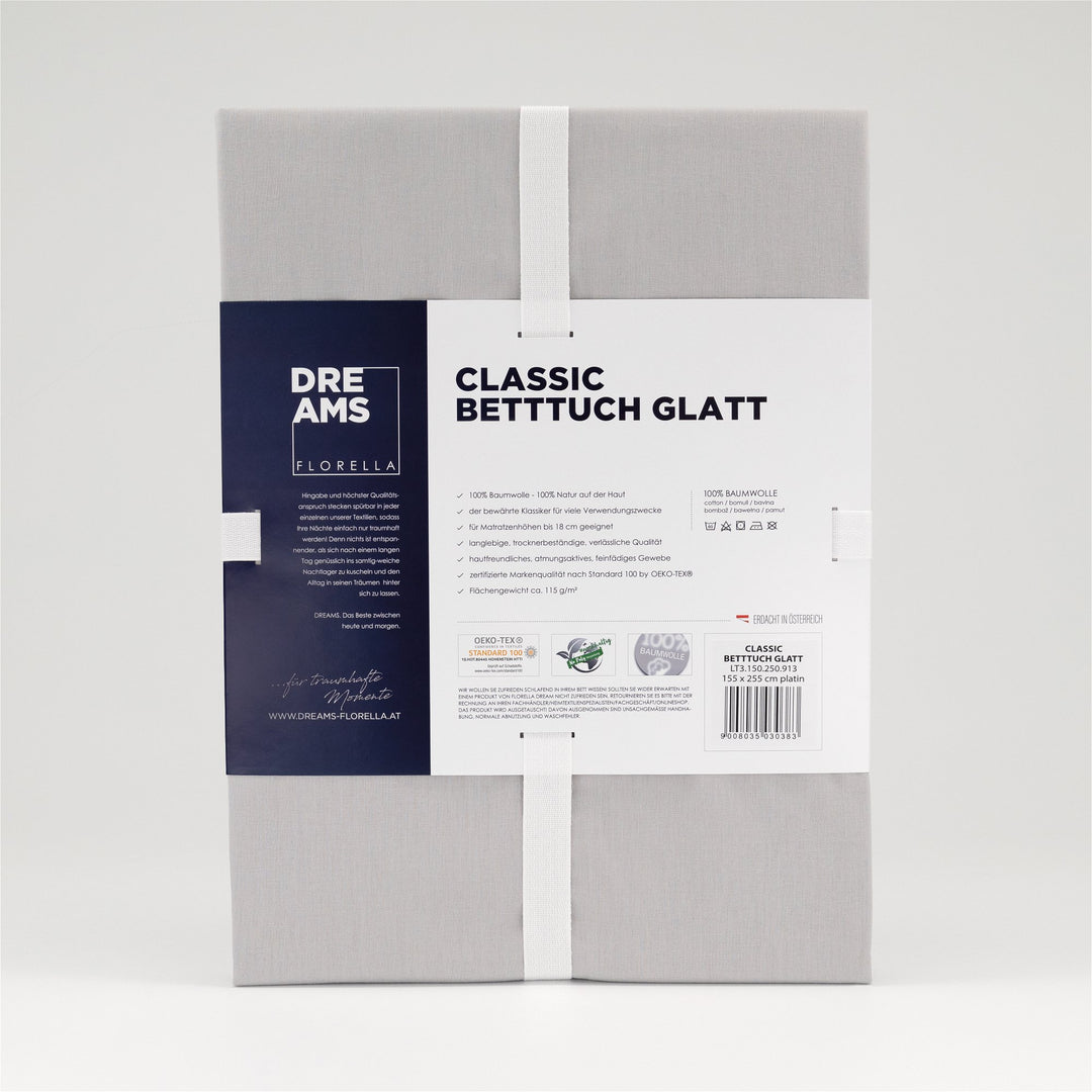 CLASSIC BETTTUCH GLATT 155x255 cm