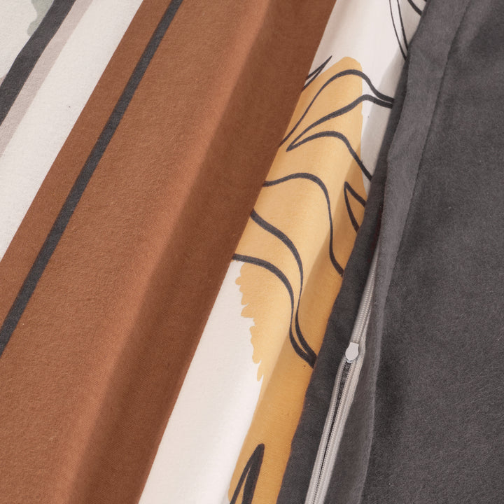 FLAUSCH FLANELL KISSENBEZUG LANINA GRAU