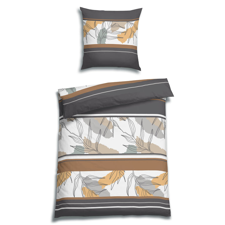 FLAUSCH FLANELL BETTWÄSCHE-SET LANINA GRAU