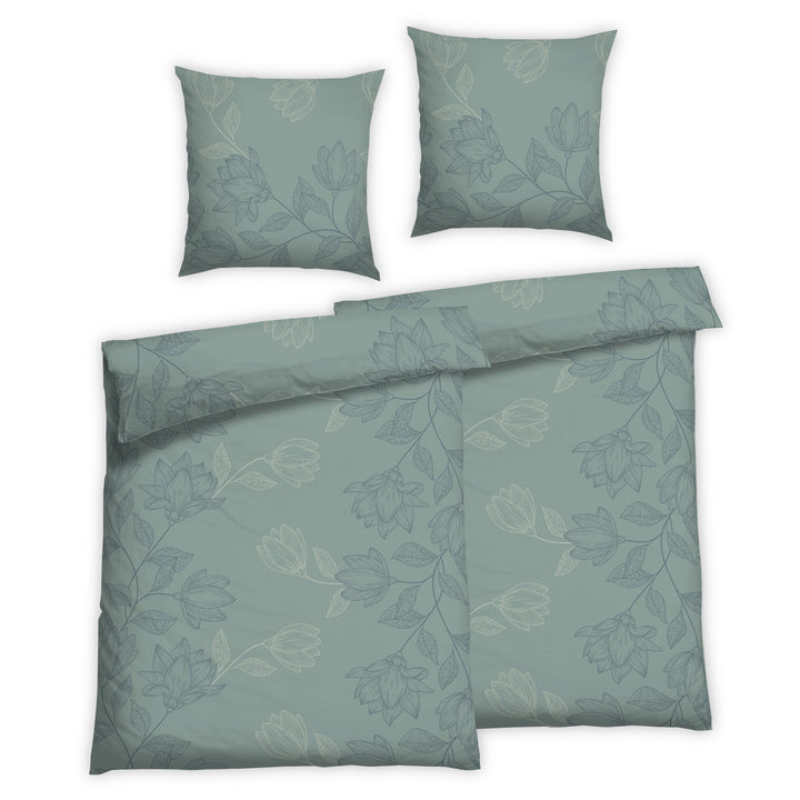 FLAUSCH FLANELL BETTWÄSCHE-SET METZA PETROL