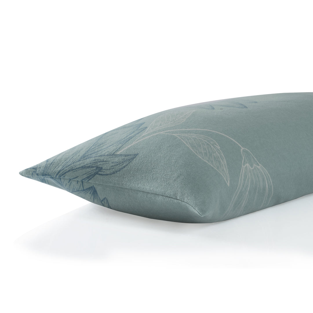 FLAUSCH FLANELL KISSENBEZUG METZA PETROL