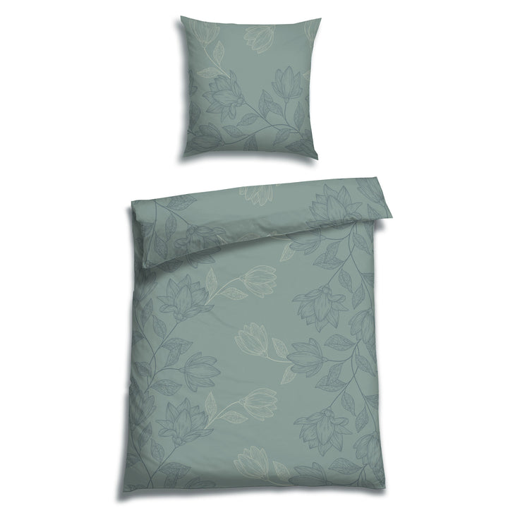 FLAUSCH FLANELL BETTWÄSCHE-SET METZA PETROL