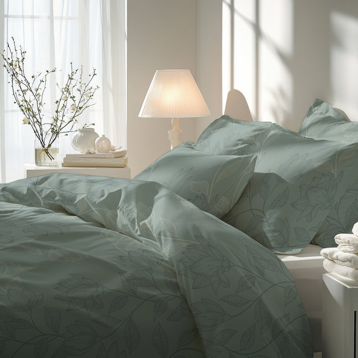 FLAUSCH FLANELL BETTWÄSCHE METZA PETROL