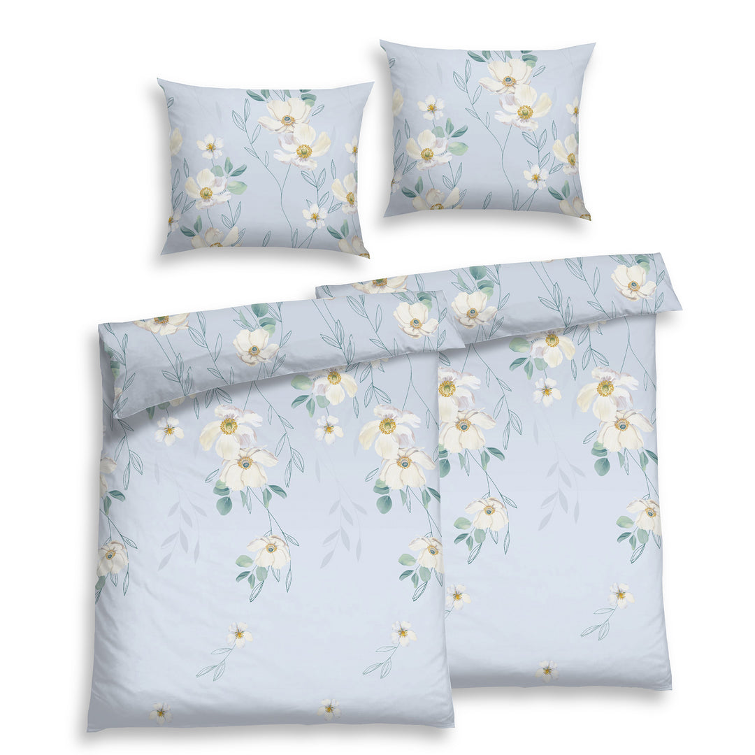 EDEL SATIN BETTWÄSCHE RENA SKY