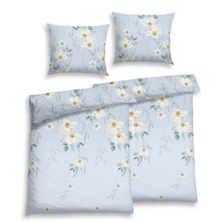 EDEL SATIN BETTWÄSCHE RENA SKY