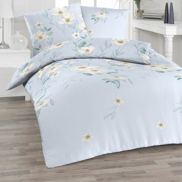 EDEL SATIN BETTWÄSCHE-SET RENA SKY