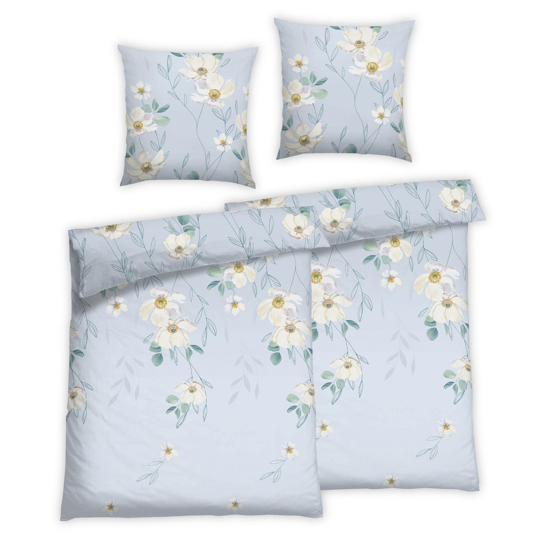 EDEL SATIN BETTWÄSCHE-SET RENA SKY