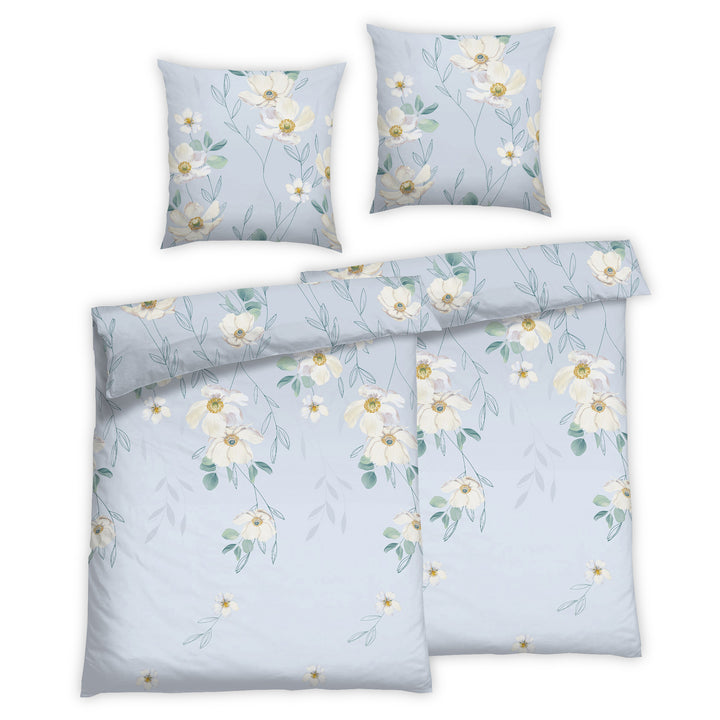 EDEL SATIN BETTWÄSCHE-SET RENA SKY