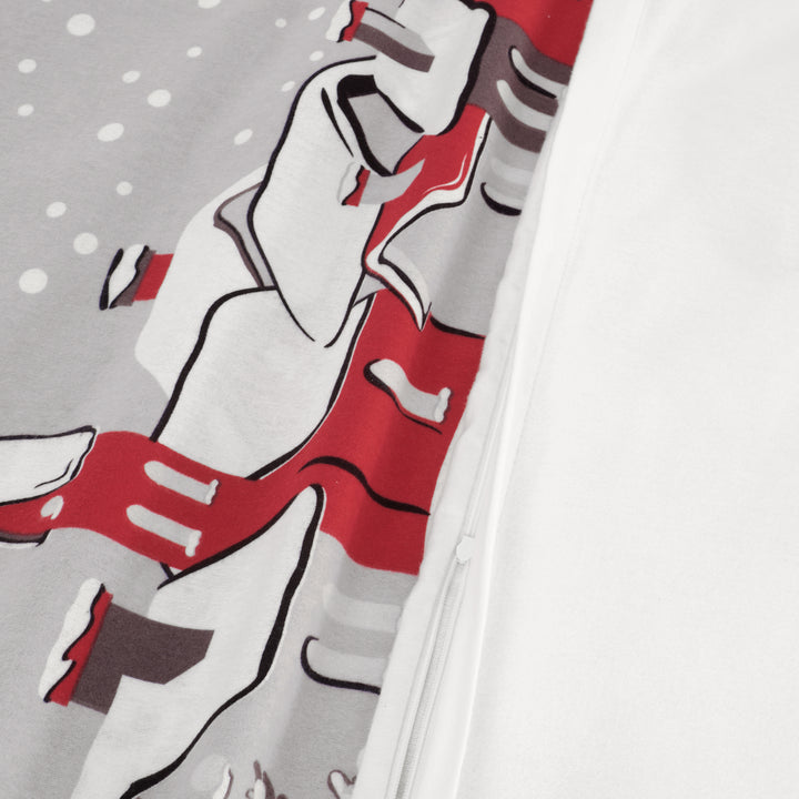 FLAUSCH FLANELL BETTWÄSCHE RENUN GRAU