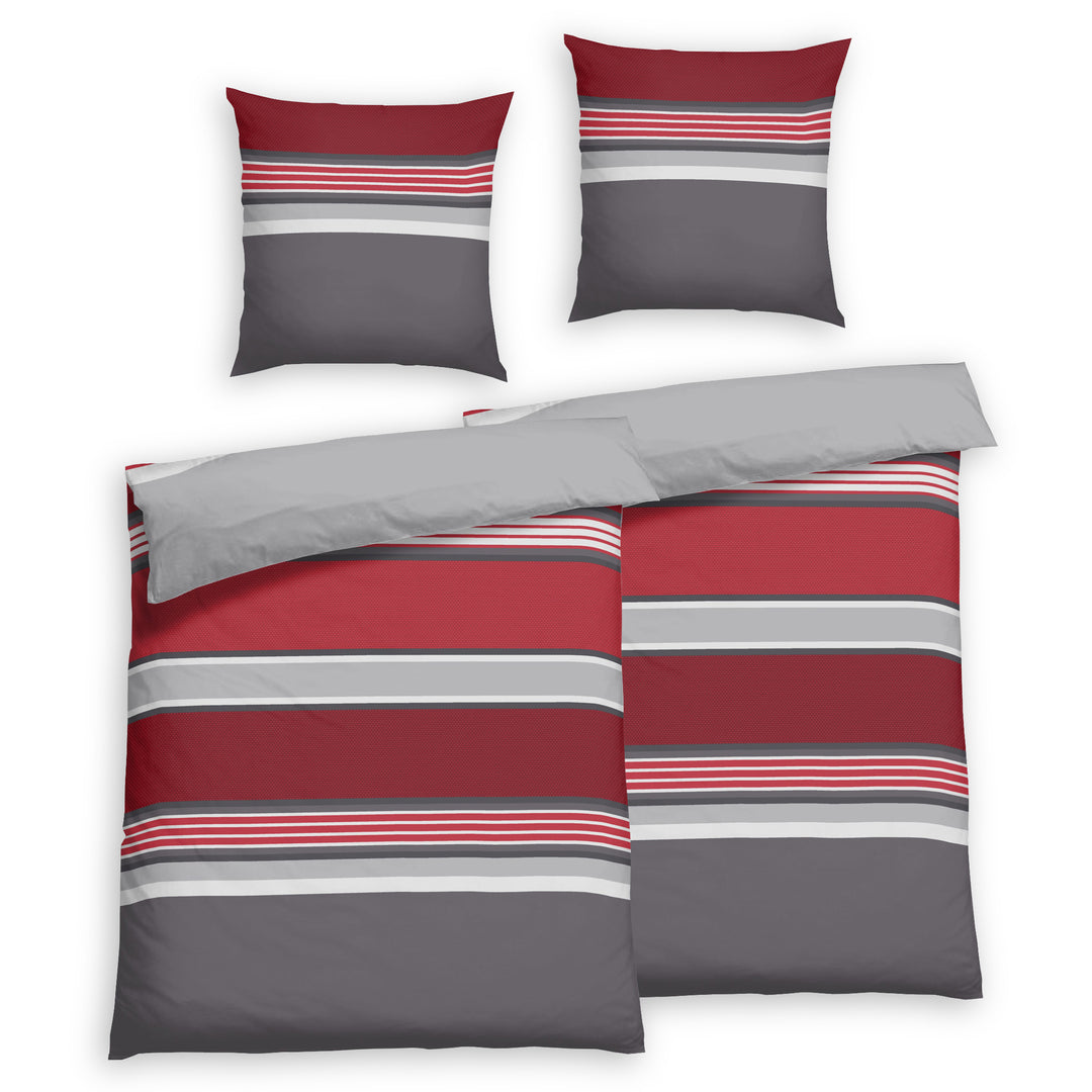 EDEL SATIN BETTWÄSCHE-SET RIVA RUBIN