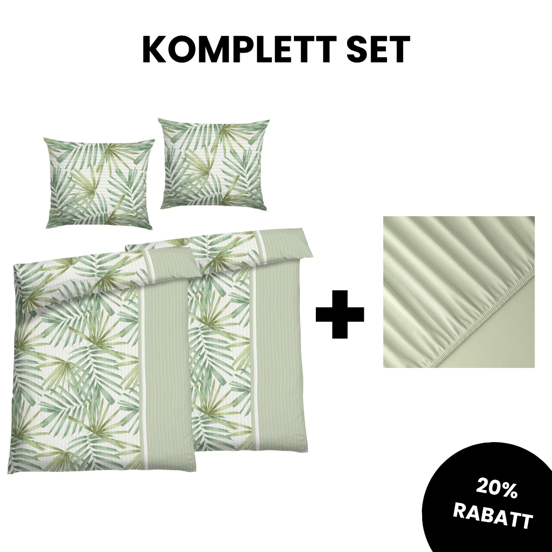 SOFT TOUCH SEERSUCKER SELKA SALBEI KOMPLETT SET