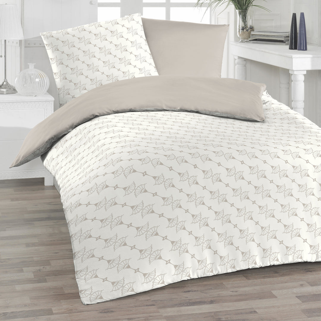 EDEL SATIN BETTWÄSCHE-SET SANTE BEIGE