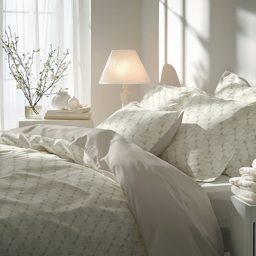 EDEL SATIN BETTWÄSCHE-SET SANTE BEIGE