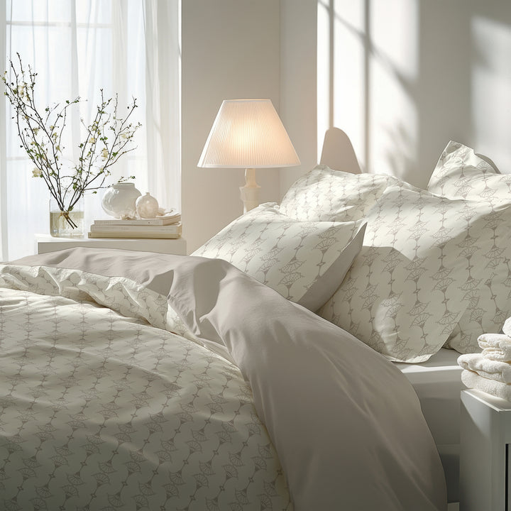 EDEL SATIN BETTWÄSCHE-SET SANTE BEIGE