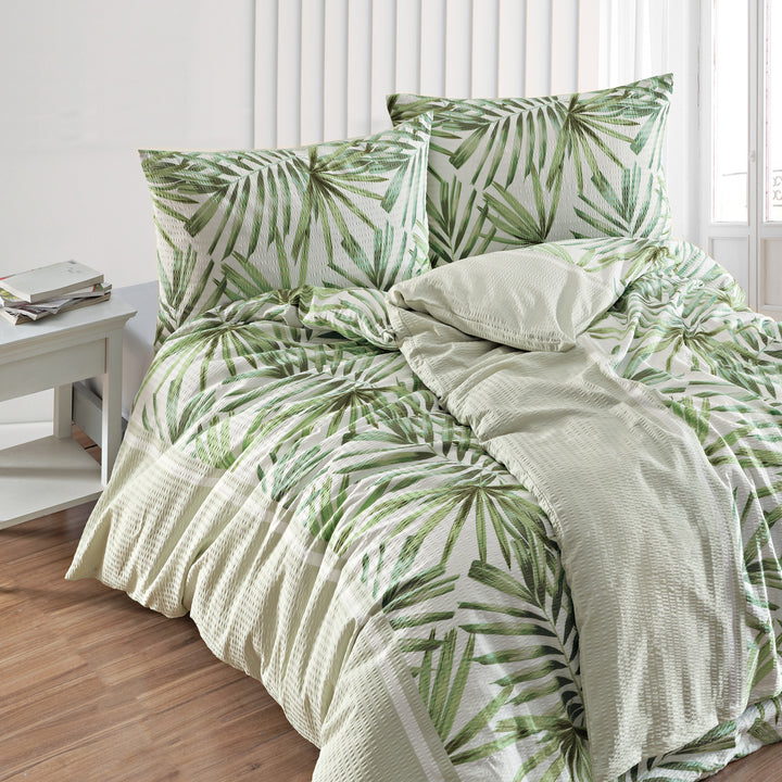 SOFT TOUCH SEERSUCKER BETTWÄSCHE SELKA SALBEI