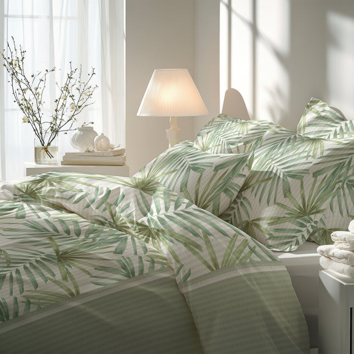 SOFT TOUCH SEERSUCKER BETTWÄSCHE SELKA SALBEI