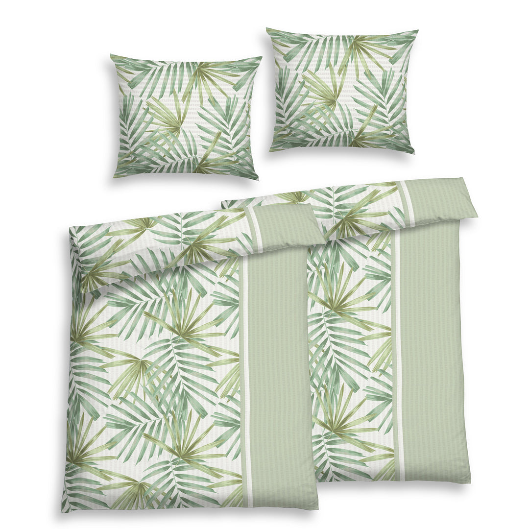 SOFT TOUCH SEERSUCKER BETTWÄSCHE SELKA SALBEI