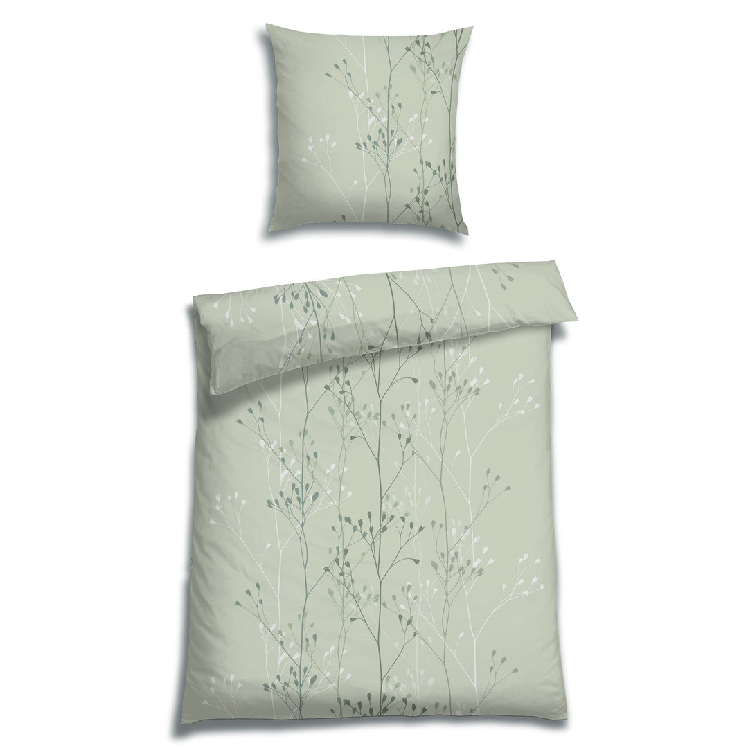 SOFT AIR MUSSELIN BETTWÄSCHE-SET SENA SALBEI – FLORELLA