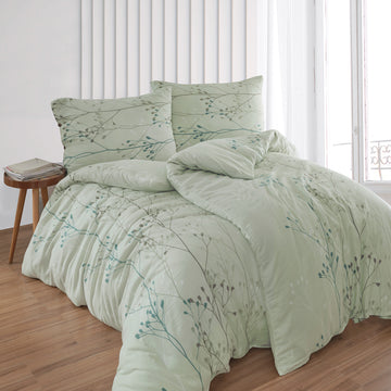 SOFT AIR MUSSELIN BETTWÄSCHE-SET SENA SALBEI – FLORELLA