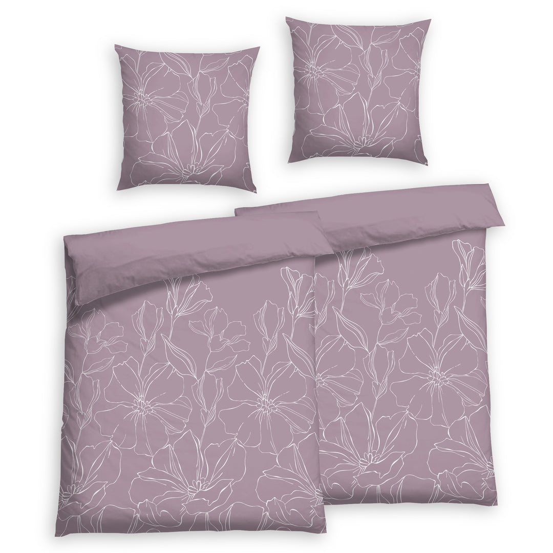 EDEL SATIN-BETTWÄSCHE-SET SERISA LILAC
