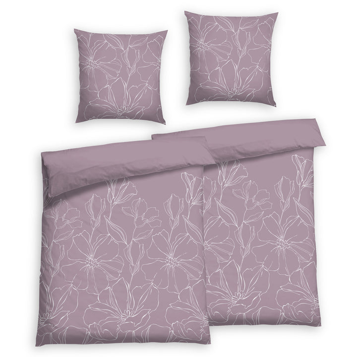 EDEL SATIN-BETTWÄSCHE-SET SERISA LILAC