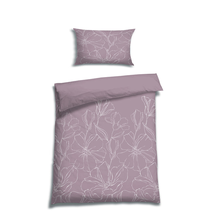 SATIN-BETTWÄSCHE-SET SERISA LILAC