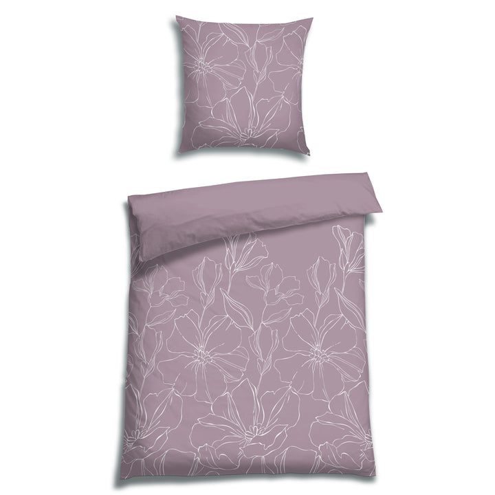 SATIN-BETTWÄSCHE-SET SERISA LILAC