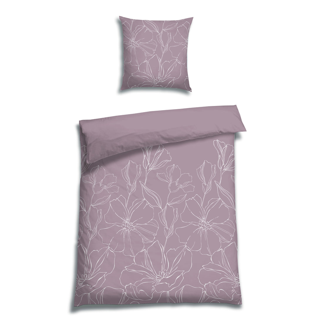 SATIN-BETTWÄSCHE-SET SERISA LILAC