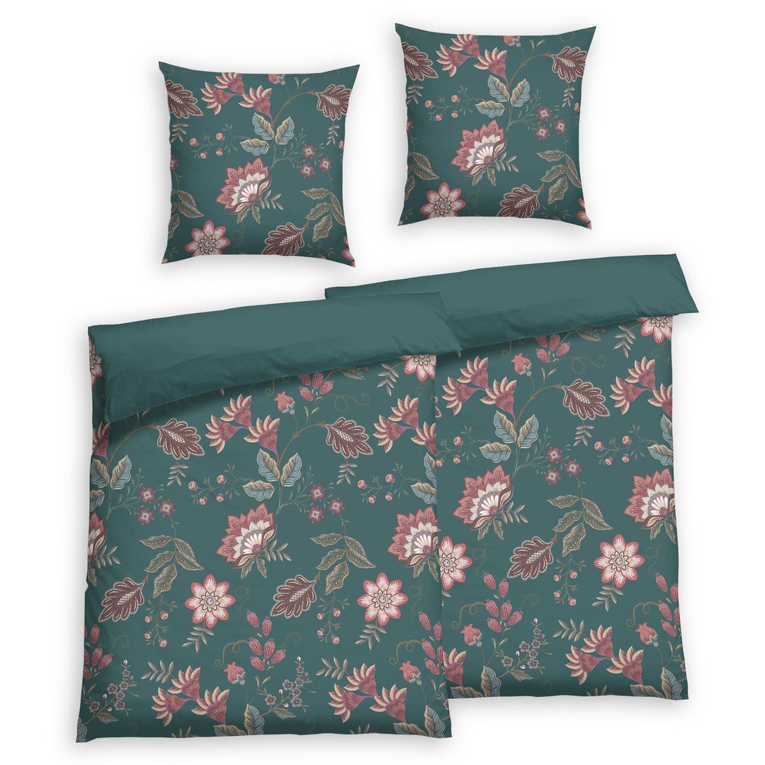 EDEL SATIN BETTWÄSCHE-SET TAMILLI JASPIS