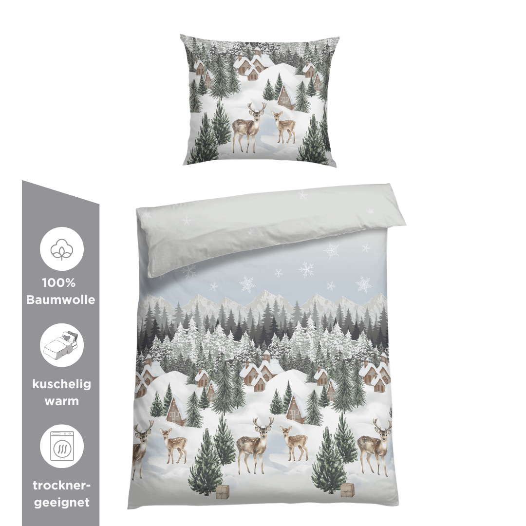 FLAUSCH FLANELL BETTWÄSCHE TORDIS X-MAS
