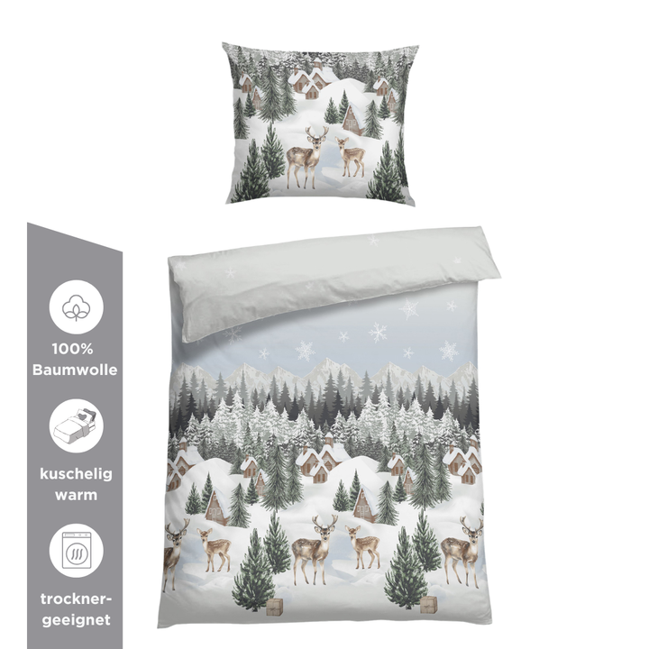 FLAUSCH FLANELL BETTWÄSCHE TORDIS X-MAS
