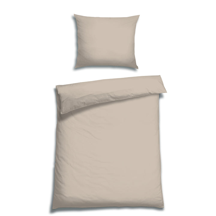 EDEL SATIN BETTWÄSCHE UNI BEIGE