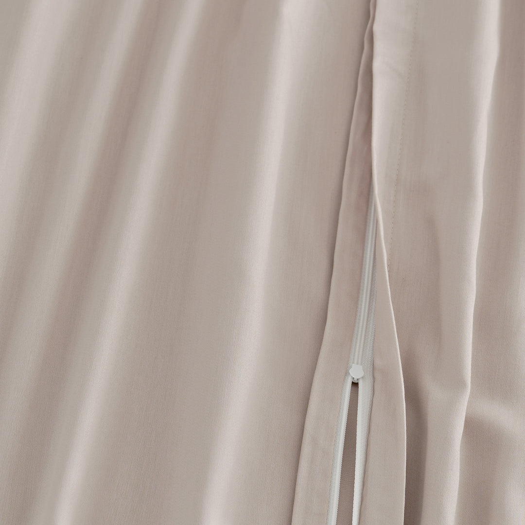 EDEL SATIN BETTWÄSCHE UNI BEIGE