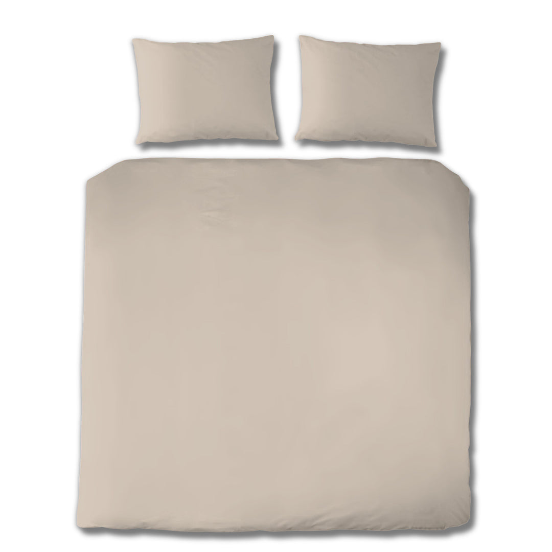 EDEL SATIN BETTWÄSCHE UNI BEIGE