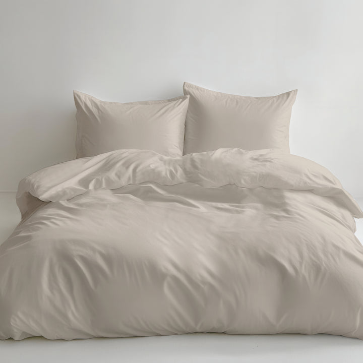 EDEL SATIN BETTWÄSCHE UNI BEIGE