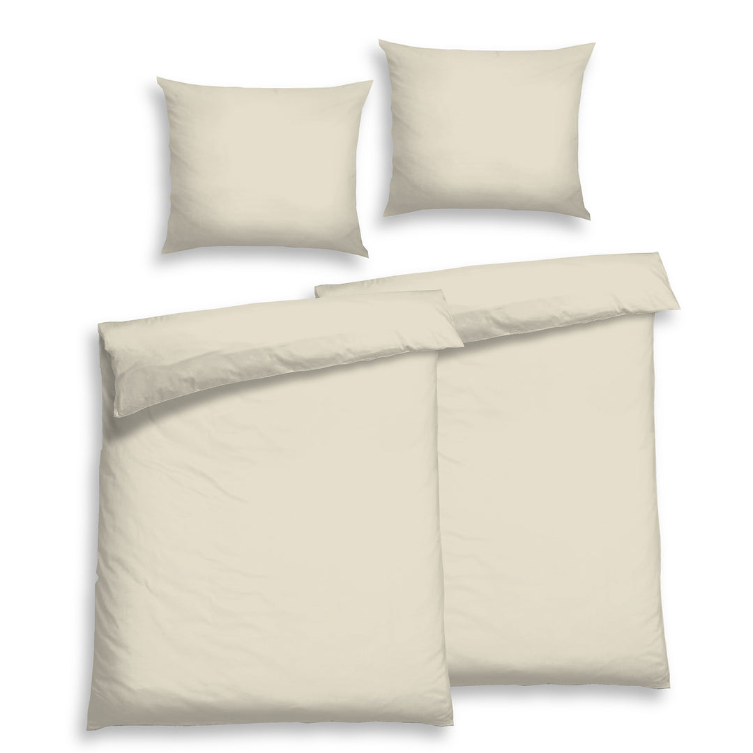 EDEL SATIN BETTWÄSCHE UNI IVORY