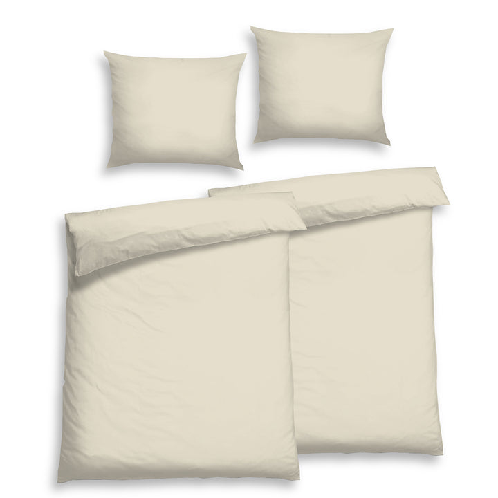 EDEL SATIN BETTWÄSCHE UNI IVORY
