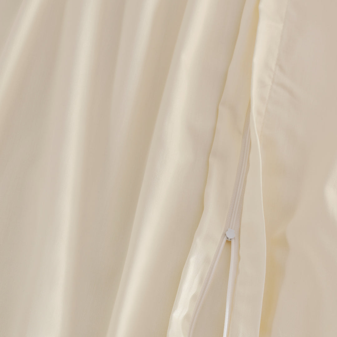 EDEL SATIN BETTWÄSCHE UNI IVORY