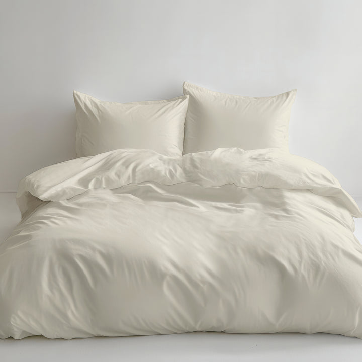 EDEL SATIN BETTWÄSCHE UNI IVORY