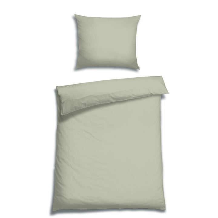 EDEL SATIN BETTWÄSCHE UNI PASTELL GRÜN