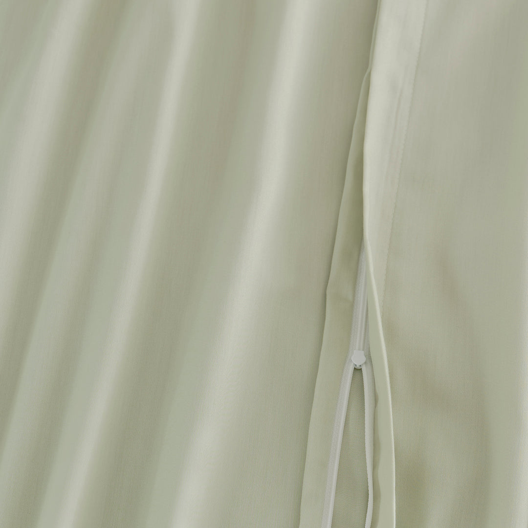 EDEL SATIN BETTWÄSCHE-SET UNI PASTELL GRÜN