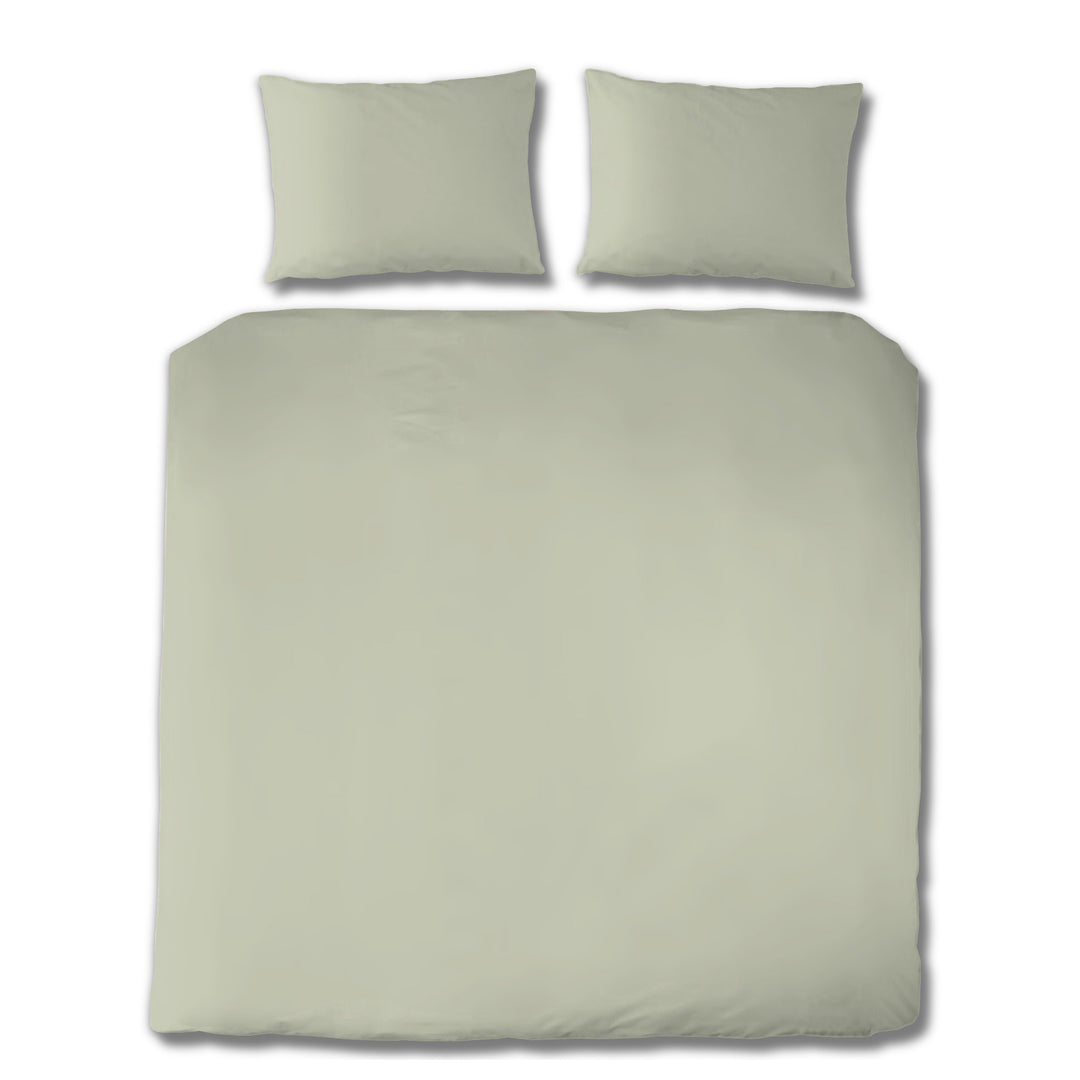 EDEL SATIN BETTWÄSCHE UNI PASTELL GRÜN