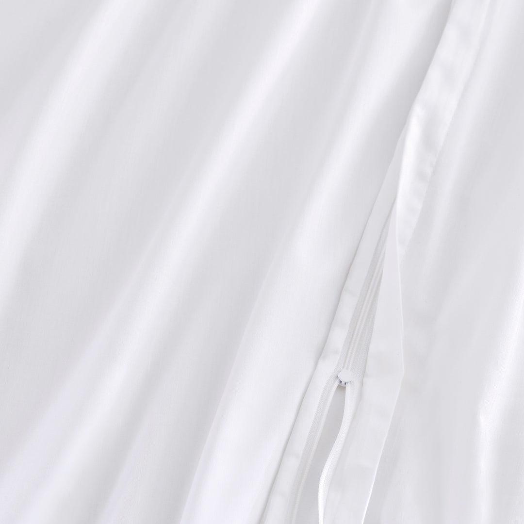 EDEL-SATIN-BETTWÄSCHE UNI WEISS