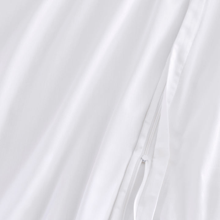EDEL SATIN BETTWÄSCHE-SET UNI WEISS