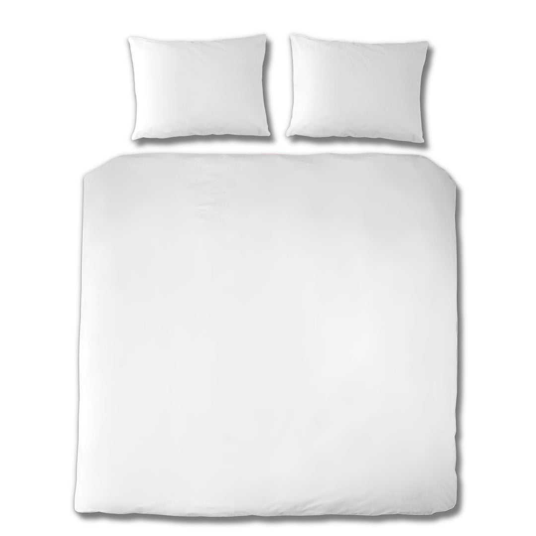EDEL-SATIN-BETTWÄSCHE UNI WEISS