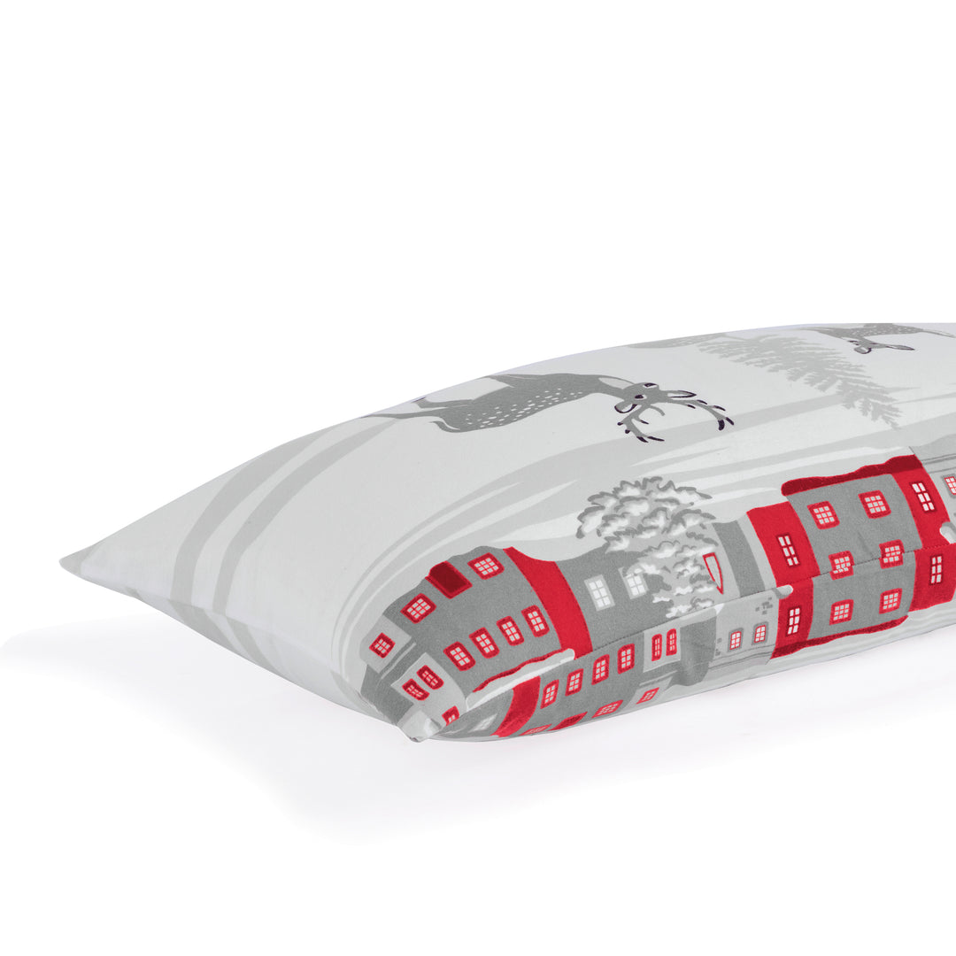 FLAUSCH FLANELL KISSENBEZUG VASA SILBER