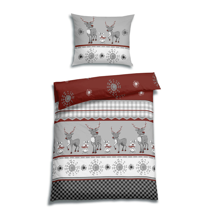 FLAUSCH FLANELL BETTWÄSCHE VERAN WEINROT