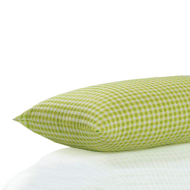 SOFT SEERSUCKER KISSENBEZUG VICHY KARO APFEL