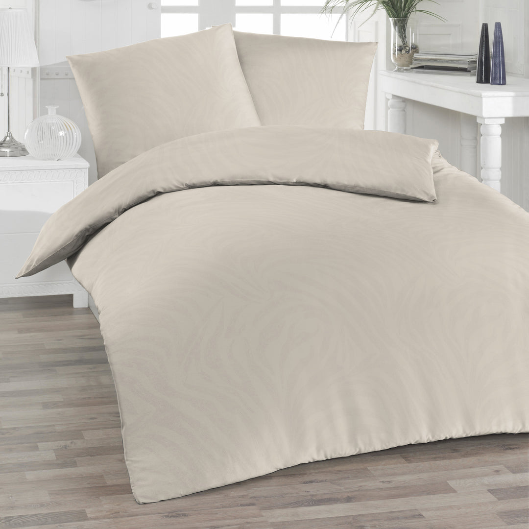 FLAUSCH FLANELL BETTWÄSCHE-SET ZOMA BEIGE