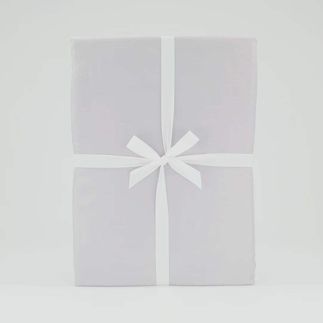 EDEL-SATIN-BETTWÄSCHE UNI SILBER